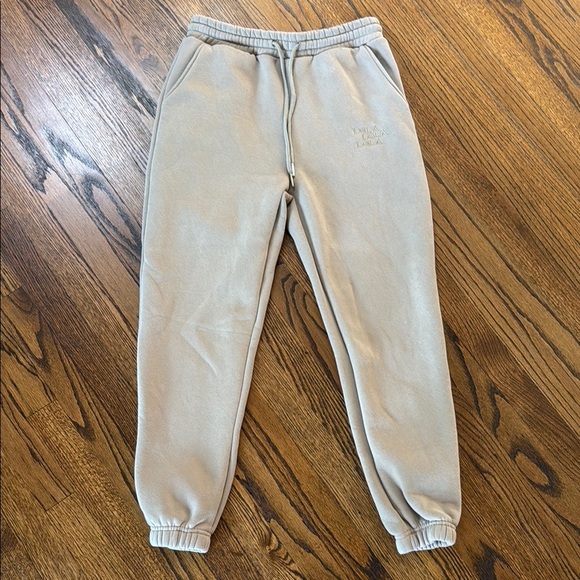 Lola Women's Medium Light Beige Embroider Joggers - Picture 1 of 4
